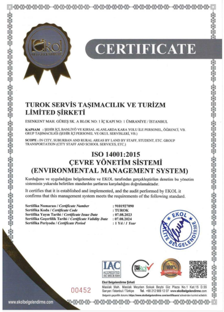 ÇEVRE YÖNETİM SİSTEMİ ISO 14001:2015